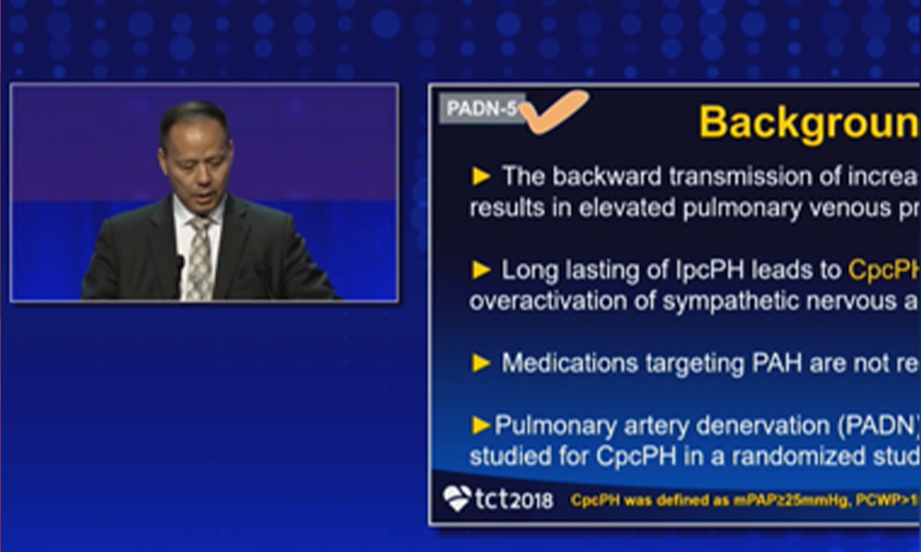 PADN-5 A Randomized Trial of Pulmonary Artery Denervation in Patients With Combined Pre- and Postcapillary Pulmonary Hypertension